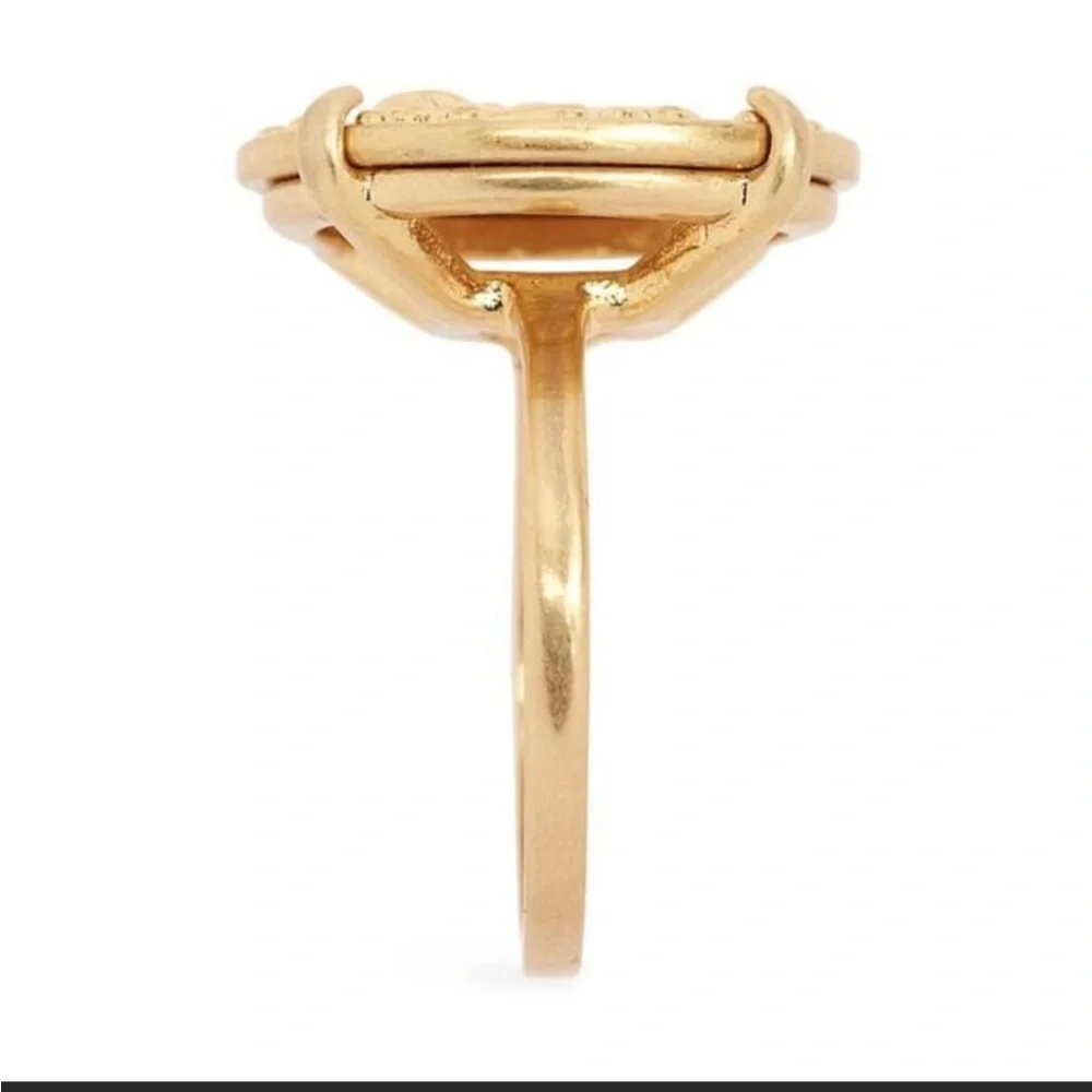 Tory Burch Gold Coin Medallion Ring | Statement Chic | Size 7 - Picture 8 of 12